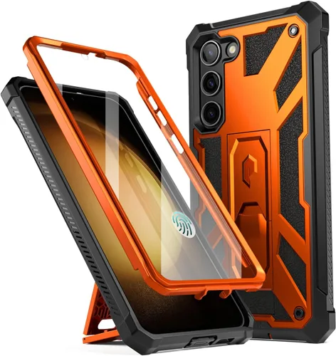 Vista 10 de Poetic Spartan - Funda para Samsung Galaxy S23+ Plus 5G de 6.7 pulgadas, protector de pantalla integrado funciona con identificación de huellas Azul
