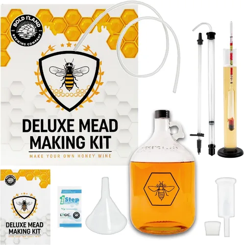 Vista 10 de Kit completo de fabricación de hidromiel para principiantes con levadura e ingredientes de primera calidad - Kit de inicio de elaboración de cerveza