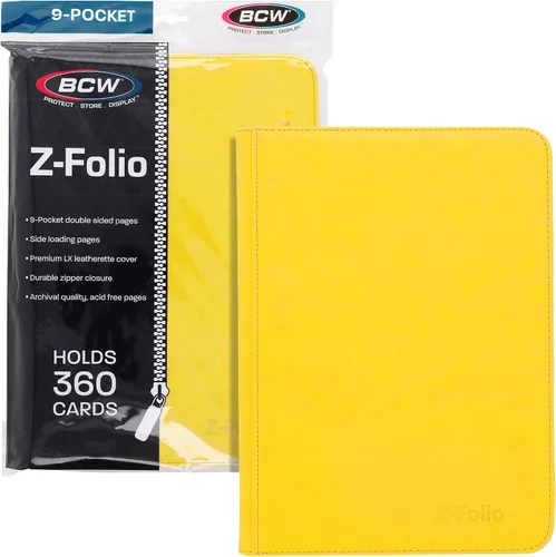 Vista 8 de BCW Z-Folio - Álbum LX de 9 bolsillos - Naranja Organizador de tarjetas con cremallera segura Carpeta de colección de tarjetas de cuero