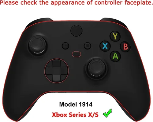 Vista 2 de eXtremeRate ASR versión Performance - Empuñaduras laterales de goma para Xbox Series X S, Chameleon Purple Blue Rediseñed Grip Handle Face Plate