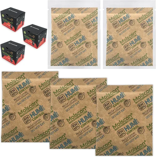 Vista 30 de Wisesorb Paquetes de control de humedad bidireccionales 49% para guitarras e instrumentos de madera - Absorbentes de humedad de 70g
