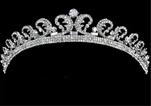 Vista 2 de WIIPU Royal boda Rhinestone Crystal Kate nupcial pelo tiara corona (b632)