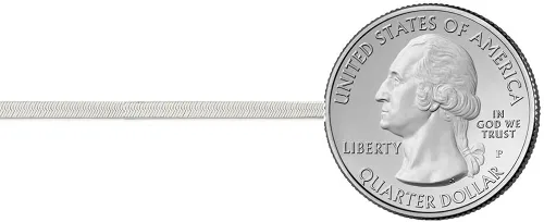 Vista 3 de Savlano Collar de cadena mágica de serpiente plana de plata de ley 925 de 0138in para mujeres y hombres con caja de regalo hecho en Italia Metal