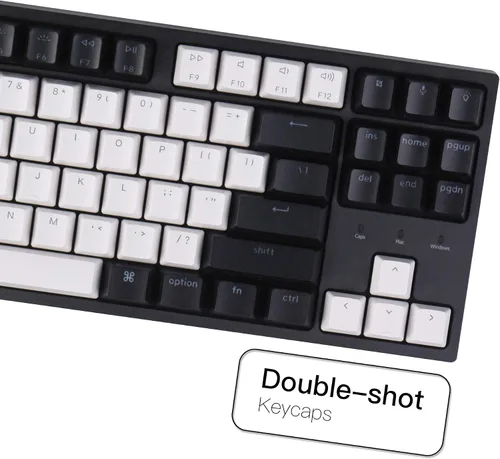 Vista 7 de Teclado Mecánico para Computadora Keychron C1 Intercambiable en Caliente con Cable con Interruptor Gateron G Pro MarrónTeclas ABS de Doble