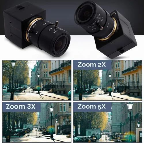 Vista 3 de SVPRO Cámara web USB 1080P HD con lente de zoom de 2.8 a 0.472 in, cámara web de enfoque manual para computadora, cámara H.264 de poca luz