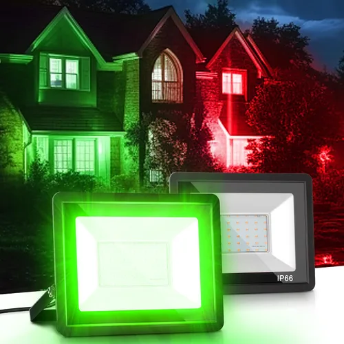 Vista 13 de L LOHAS LED Luz de Inundación LED RGB para Exteriores, 25W Luces de Fiesta DIY que Cambian de Color con Control Remoto, Luz de Patio