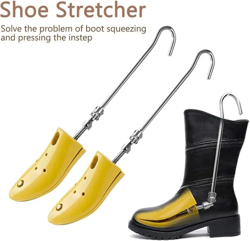 Vista 2 de Balana 2 unidades de árboles de zapatos, estiradores de zapatos de longitud ajustable, ancho y altura, estirador de botas para mujeres y hombres