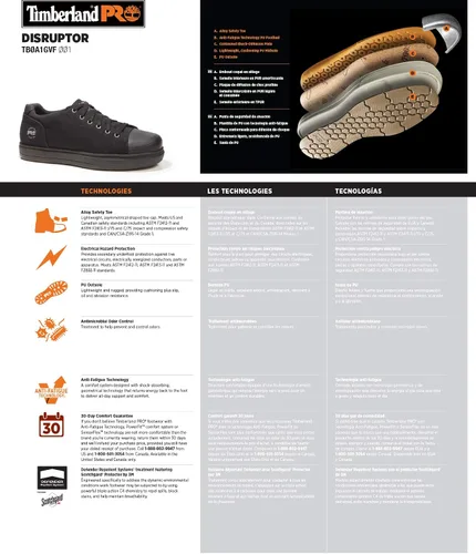Vista 7 de Timberland PRO Disruptor Oxford - Zapatos de seguridad para hombre