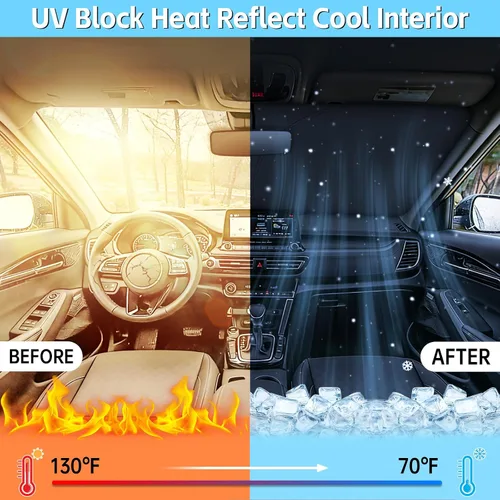 Vista 4 de Parasol para parabrisas Acura MDX 2001-2013, protector de parabrisas 300T, bloquea los rayos UV, ajuste personalizado, MDX para parabrisas