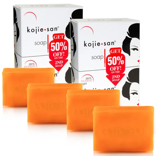 Vista 13 de Kojie San Jabón iluminador para la piel – Jabón original de ácido kójico que reduce las manchas oscuras, hiperpigmentación y cicatrices con aceite