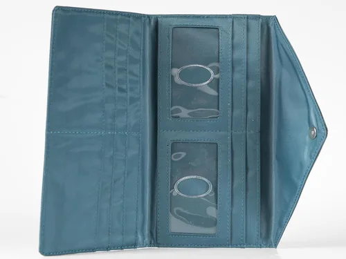 Vista 3 de Big Skinny Cartera delgada Slimvelope de tres pliegues para mujer, con capacidad para hasta 40 tarjetas