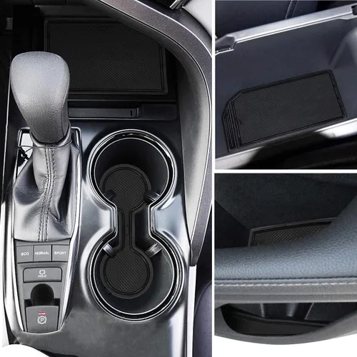 Vista 11 de auovo Alfombrillas antipolvo para Toyota Camry 2018 2019 2020 2021 2022 2023 2024 ajuste personalizado para portavasos de consola central, Gris