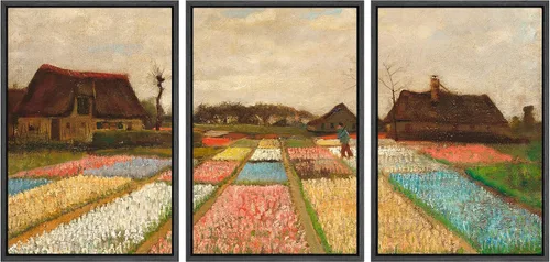 Vista 77 de wall26 Lienzo enmarcado para pared, juego de arte con flores de almendra de Vincent Van Gogh, naturaleza, ilustraciones de área silvestre, bellas