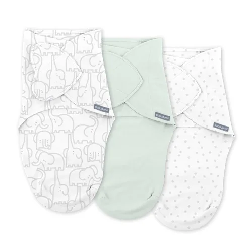 Vista 9 de SwaddleMe Manta original – Tamaño pequeño/mediano, 0-3 meses, paquete de 3 (corazones de bebé), fácil de usar, mantiene al bebé cómodo y seguro