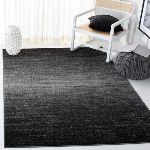 Vista 15 de SAFAVIEH Adirondack Collection - Alfombra decorativa, 2 pies 6 pulgadas x 4 pies, color negro y gris, diseño moderno, no desprende pelusa y de fácil