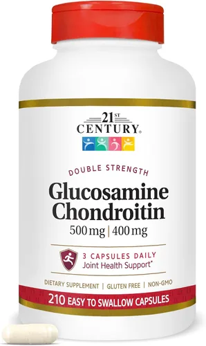 Vista 8 de 21st Century Glucosamina Condroitina 500/400mg - Doble Fuerza, cp 60 Recuento