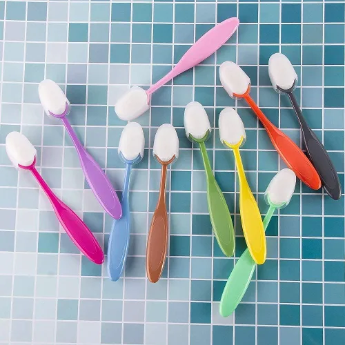 Vista 7 de Yoseng 10 pinceles de mezcla de tinta para hacer tarjetas, manualidades de papel surtido de amplia aplicación con mango de código de color y tapas