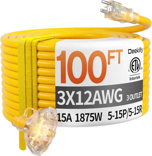 Vista 9 de Cable de extensión resistente de calibre 12 de 50 pies