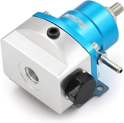 Vista 6 de Kit de regulador de presión de combustible EFI universal ajustable con manómetro de presión de combustible de 0-160 psi y kit de conectores de Azul