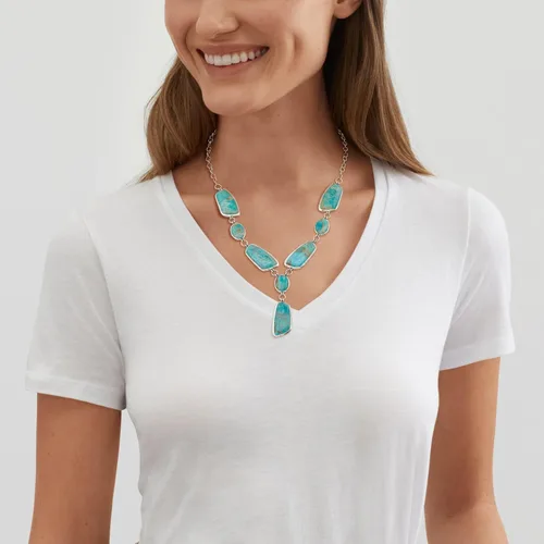Vista 4 de Silpada Collar turquesa de plata de ley 'Your Blue Lagoon', 18" + 2", Turquesa