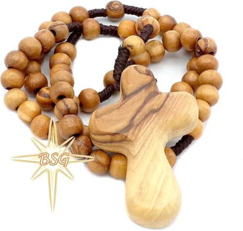Vista 6 de Rosario personalizado de madera de olivo de Belén, nombre propio, regalos para niños, confirmación, primera comunión, bautismo para niños y niñas.