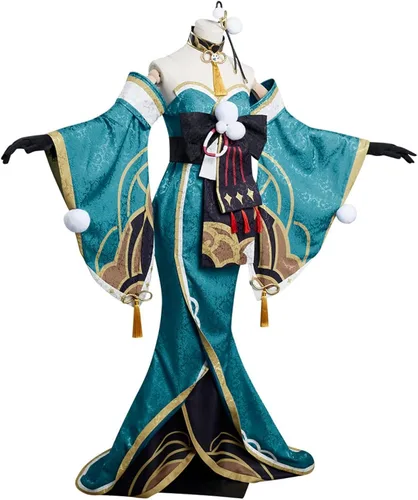 Vista 4 de Wolancy Genshin Impact Noelle Hu Tao Venti - Disfraz de Halloween para mujer