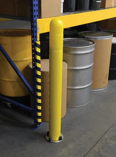 Vista 6 de Vestil BPC-4 - Cubierta para poste de bolardo de polietileno de baja densidad, 52 pulgadas x 5 pulgadas, color amarillo