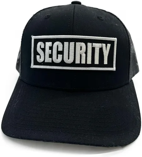 Vista 5 de Gorra de seguridad prémium con gorro de malla de parche Texto de seguridad blanco llamativo Comodidad durante todo el día e ideal para eventos