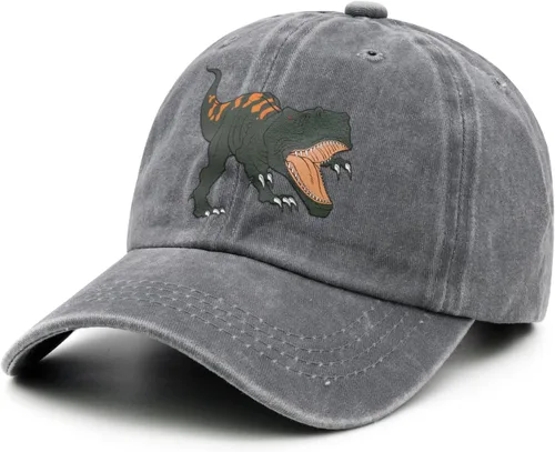 Vista 2 de Waldeal Gorra de béisbol con diseño de dinosaurio para niños y niñas