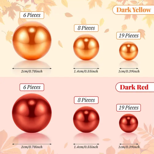 Vista 2 de Jetec 116 piezas de relleno de jarrón de Acción de Gracias, perlas sintéticas para relleno de jarrón, centros de mesa de otoño para decoración