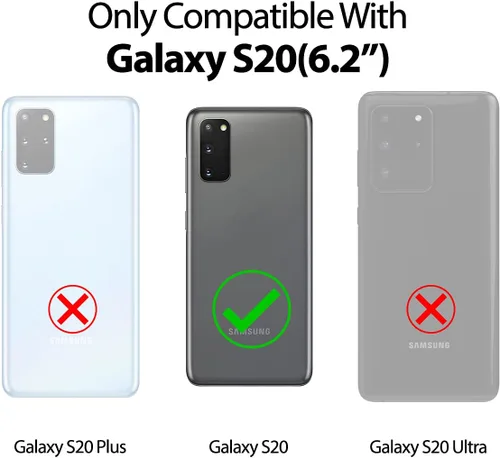 Vista 2 de GOOSPERY Parachoques magnético para puerta compatible con Galaxy S20, tarjetero tipo cartera, cierre automático, protección de doble capa resistente