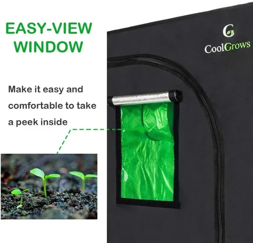 Vista 6 de Armario para cultivo de plantas en interior, desmontable, reflectante, hidropónica, no tóxica, de Valuebox