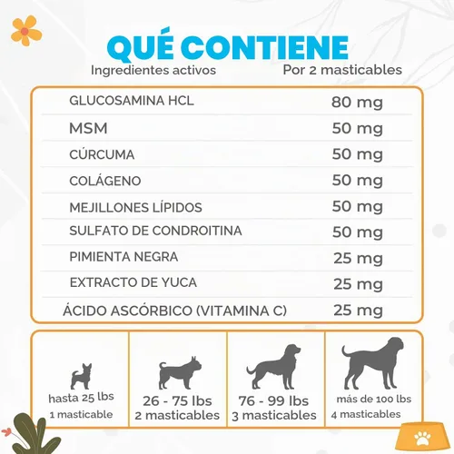 Vista 6 de Masticables de cadera y articulaciones para perros con glucosamina