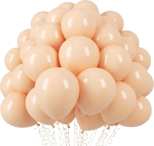 Vista 62 de Voircoloria Paquete de 90 globos de arena blanca de diferentes tamaños de 18/12/10/5 pulgadas, kit de arco de guirnalda de globos blancos arena