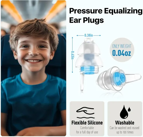Vista 4 de Protección auditiva para niños + alivio de presión en avión