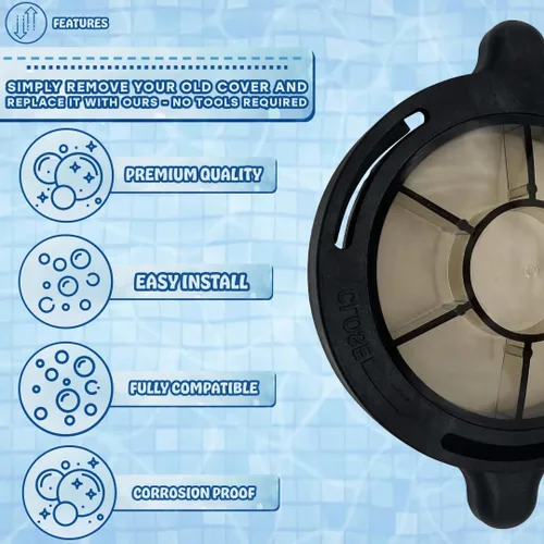 Vista 3 de Poolzilla Cubierta de repuesto para cesta de bomba de piscina, compatible con bombas de piscina Splapool sobre el suelo y en el suelo, viene