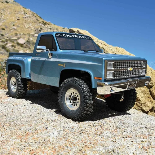 Vista 3 de Axial Camión RC 1/10 SCX10 III Pro-Line 1982 Chevy K10 4WD Rock Crawler cepillado RTR (batería y cargador no incluidos), AXI03029, azul