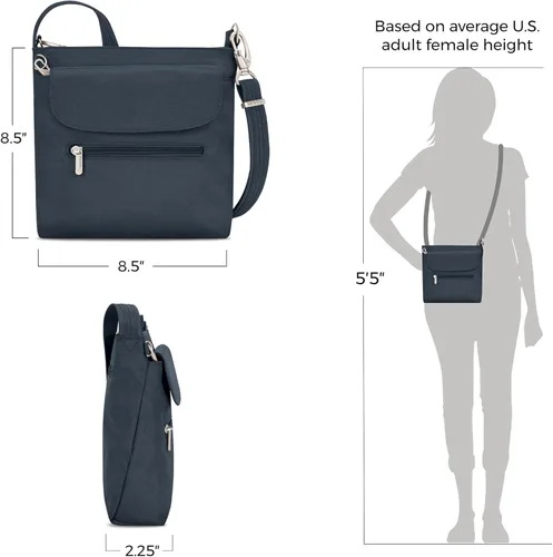 Vista 35 de Travelon Mini bolso de hombro clásico antirrobo