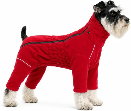 Vista 17 de Lovelonglong Abrigo cálido para perro, chaqueta resistente al viento para perros pequeños, medianos y grandes, abrigo de invierno de forro polar