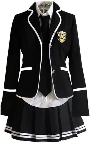 Vista 9 de URSFUR Conjunto de uniforme escolar japonés de estilo británico para mujer, disfraz de cosplay de anime para niña Estilo 1