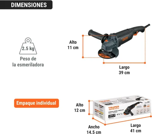 Vista 9 de Amoladora angular, 4-1/2 ', industrial, 1200 W