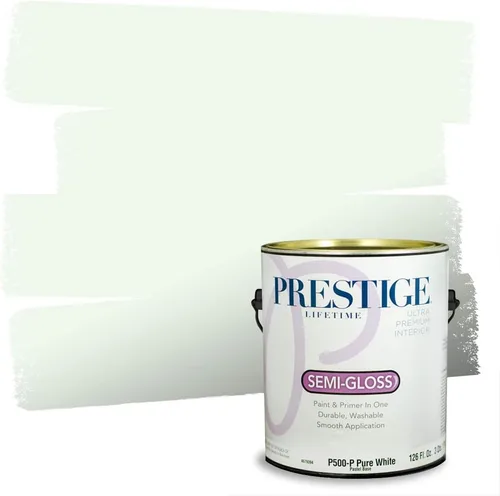 Vista 65 de PRESTIGE Pintura exterior e imprimación en uno, aloe, plano, 1 galón