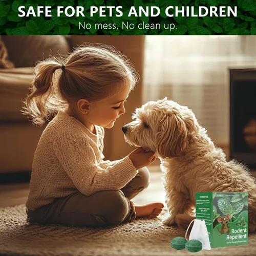 Vista 5 de Mouse Rodent Repellent, 24 Pack Peppermint Lemon Oil Mice Repellent for Squirrel Rats Spider Pests, Natural Deterrent for Kitchen, Warehouse, Car