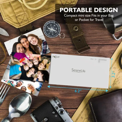 Vista 8 de SereneLife - Impresora fotográfica portátil instantánea móvil, tamaño de bolsillo compacto, fácil para viajes, impresión de imágenes