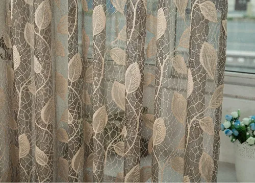 Vista 5 de Cortinas transparentes de tela jacquard de estilo chino, decoración del hogar para sala de estar, comedor, dormitorio, cocina