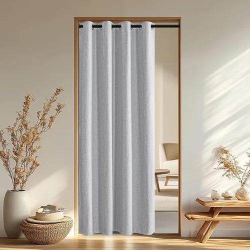 Vista 21 de IGEMAEVE Cortinas opacas para dormitorio con ojales, beige, 52 pulgadas
