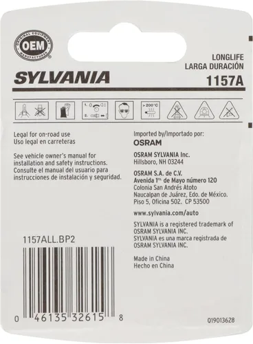 Vista 2 de SYLVANIA 1157A focos en miniatura de larga vida útil, color ámbar, contiene 2 focos