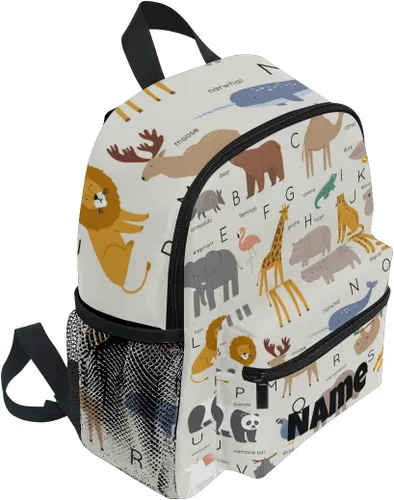 Vista 2 de Glaphy Mochila personalizada con nombre para niños mochila para viajes de guardería bolsas de libros con nombre personalizado para niños y niñas