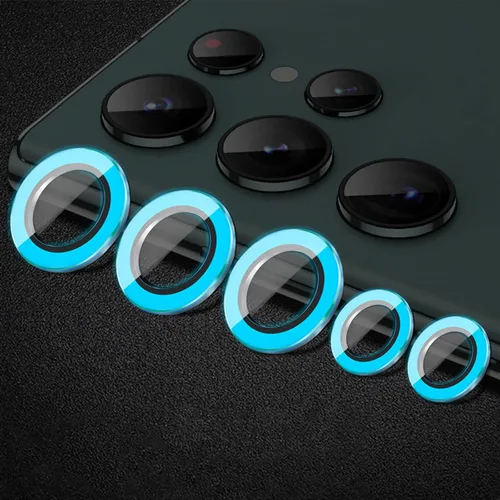 Vista 62 de Compatible con iPhone 11 Pro/11Pro Max/12 Pro Luminous Camera Lens Protector Ultra Thin Película de vidrio templado Protector de pantalla de cámara