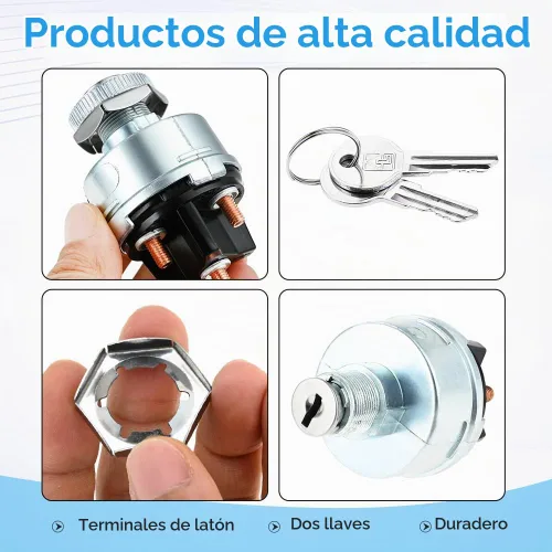 Vista 5 de Interruptor de llave de encendido de 4 posiciones,Interruptor de arranque